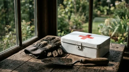 Scène évoquant la fragilité du quotidien face aux accidents domestiques et la nécessité de protection financière
