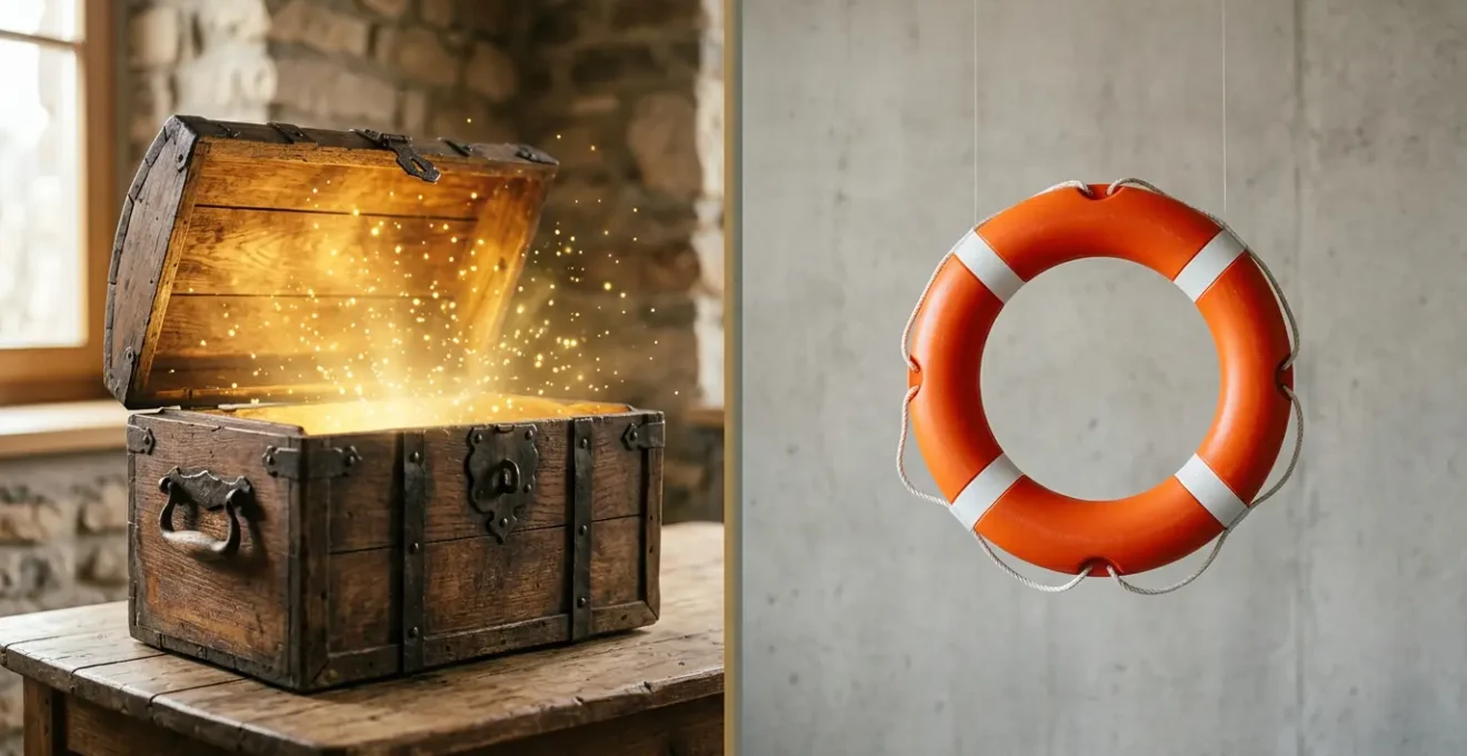 Représentation symbolique de la stratégie patrimoniale avec assurance vie et assurance décès