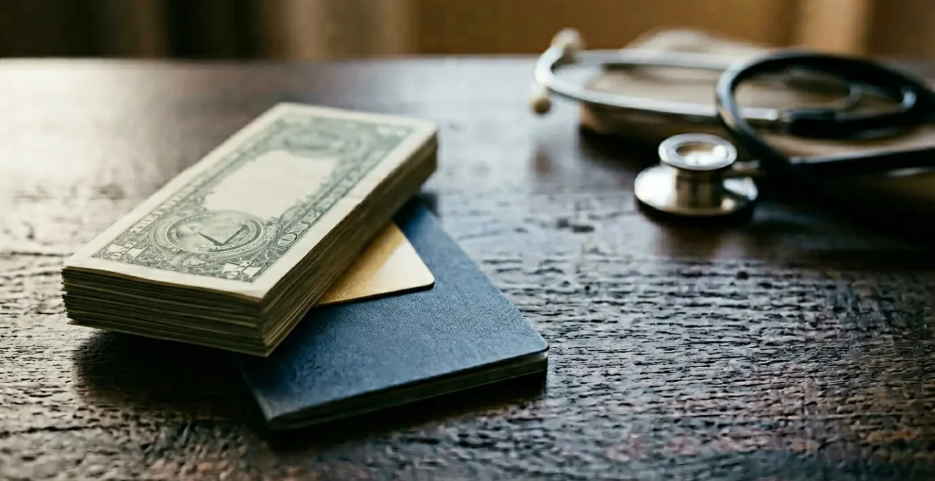 Concept d'assurance voyage illustrant la protection financière lors d'un séjour aux États-Unis