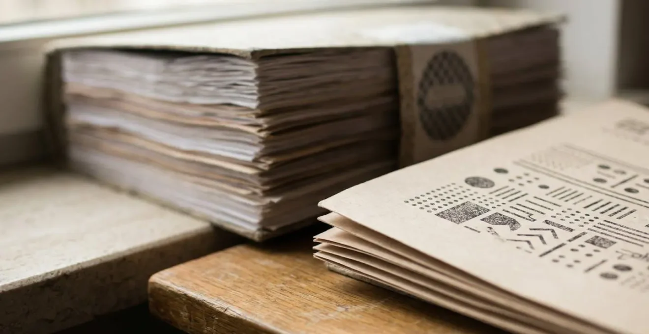 Gros plan sur un contrat d'assurance avec mise au point sélective sur les pages des dispositions particulières personnalisées, en contraste avec l'épaisseur des conditions générales en arrière-plan flou