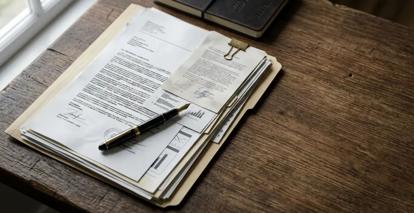 Dossier d'assurance avec documents juridiques et stylo symbolisant un recours contre un refus d'indemnisation